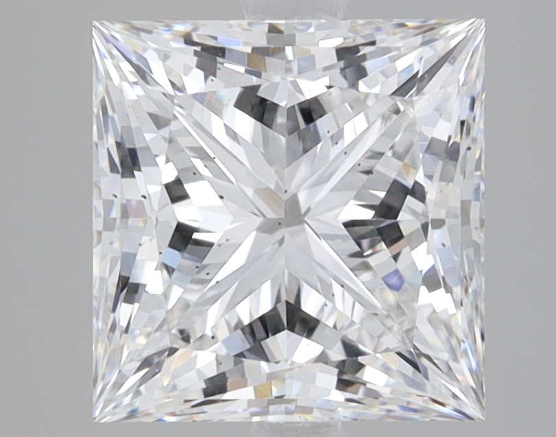 Lab Grown 3.07 Carat, E Colour, <br/>VS2 Clarity PRINCESS Diamond