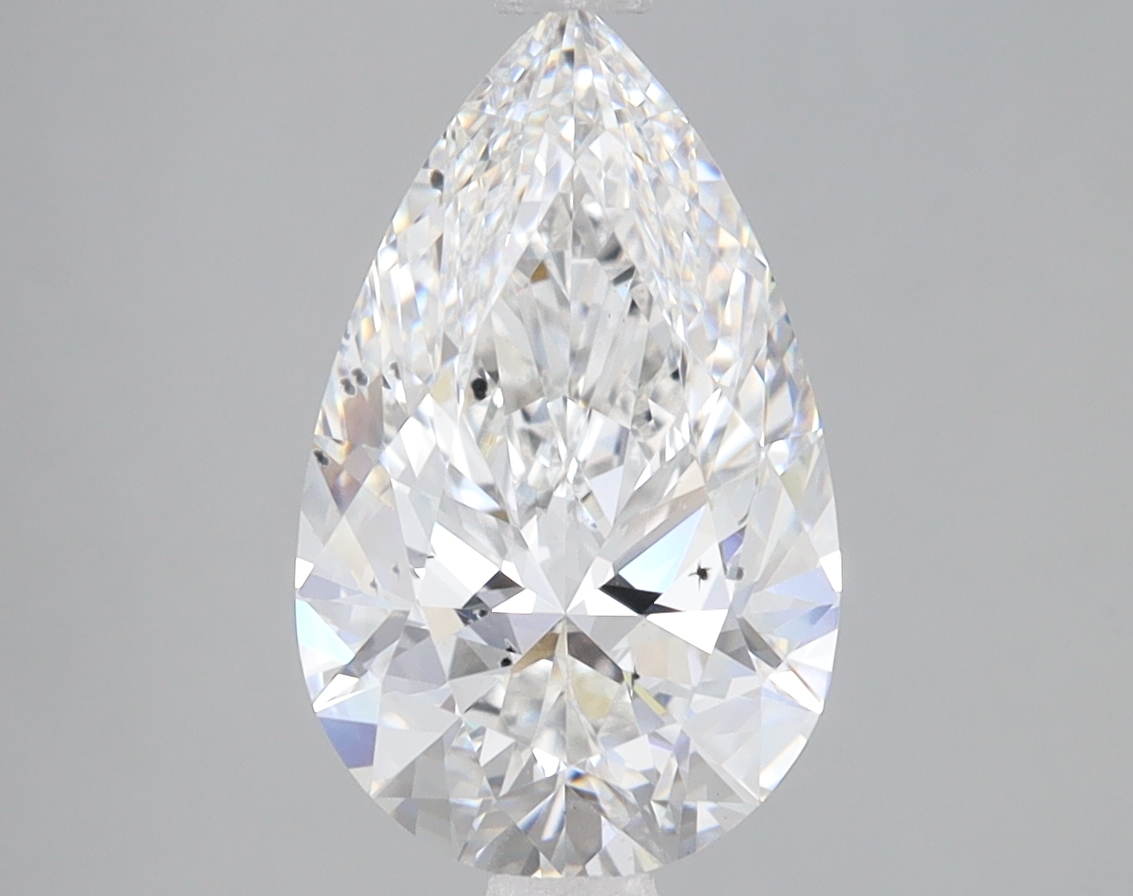 Lab Grown 2.5 Carat, E Colour, <br/>SI1 Clarity PEAR Diamond