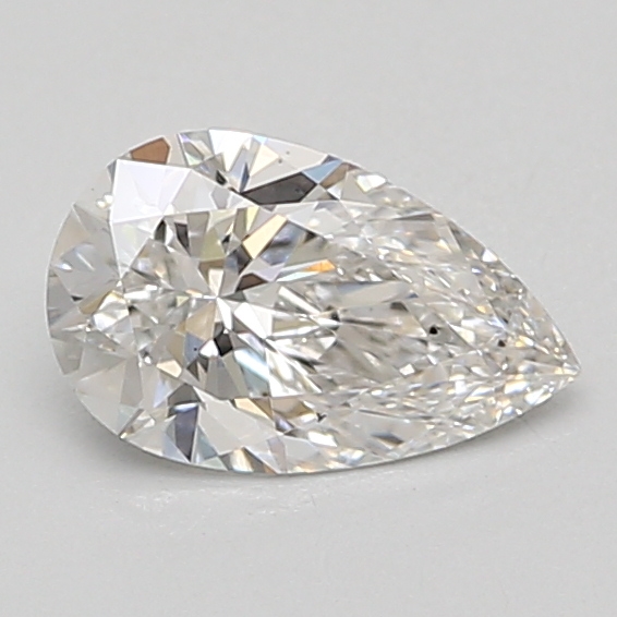1.02-carat pear diamond with F color, null cut, and null clarity.
