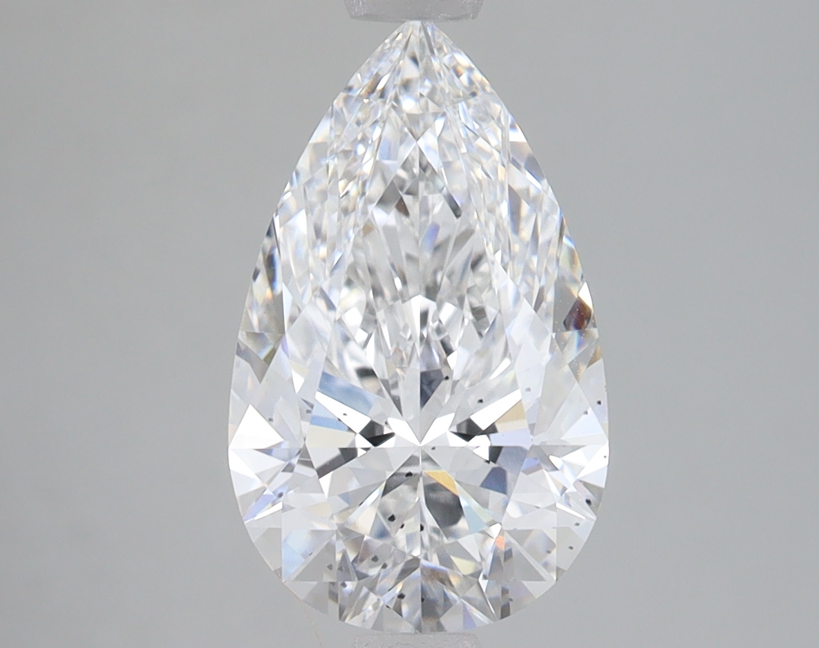 Lab Grown 2.6 Carat, E Colour, <br/>SI1 Clarity PEAR Diamond