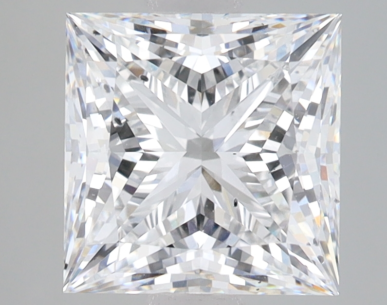 Lab Grown 3.09 Carat, E Colour, <br/>SI1 Clarity PRINCESS Diamond