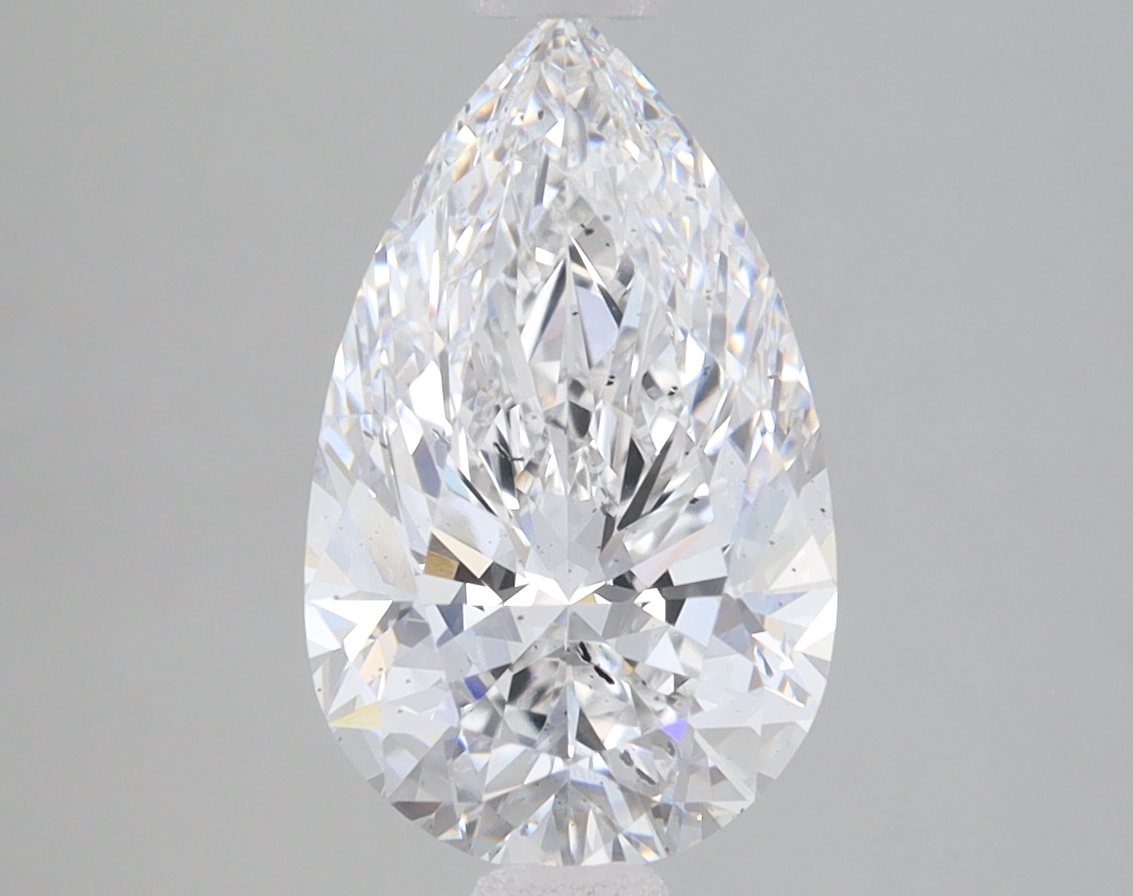 Lab Grown 2.52 Carat, E Colour, <br/>SI1 Clarity PEAR Diamond