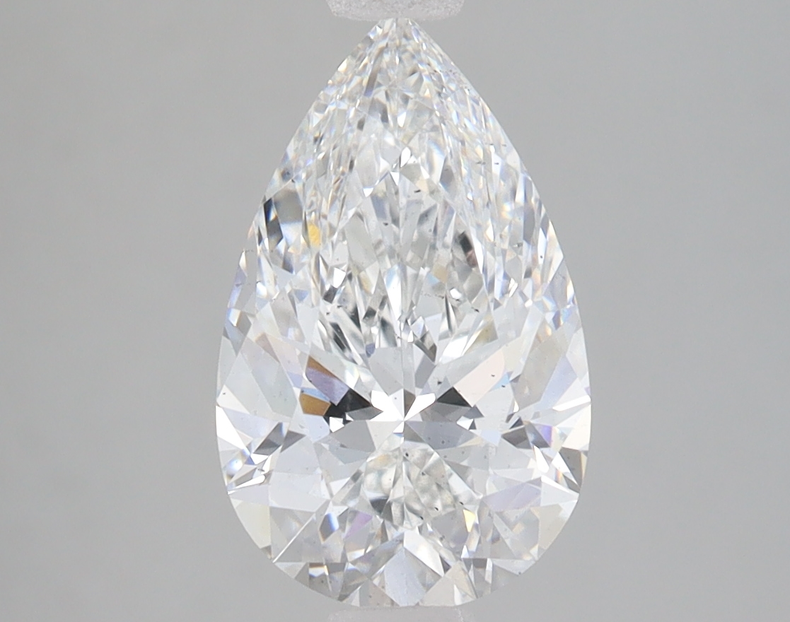 Lab Grown 2.44 Carat, E Colour, <br/>SI1 Clarity PEAR Diamond