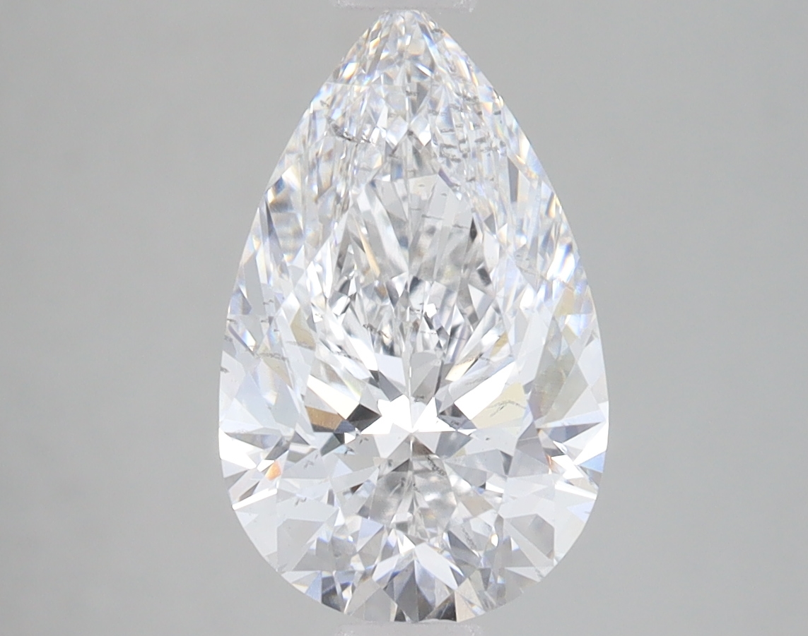 Lab Grown 2.68 Carat, E Colour, <br/>SI1 Clarity PEAR Diamond