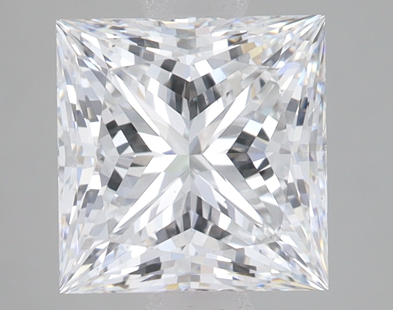 Lab Grown 2.71 Carat, E Colour, <br/>VS2 Clarity PRINCESS Diamond