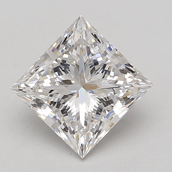 Lab Grown 2.51 Carat, E Colour, <br/>VS2 Clarity PRINCESS Diamond