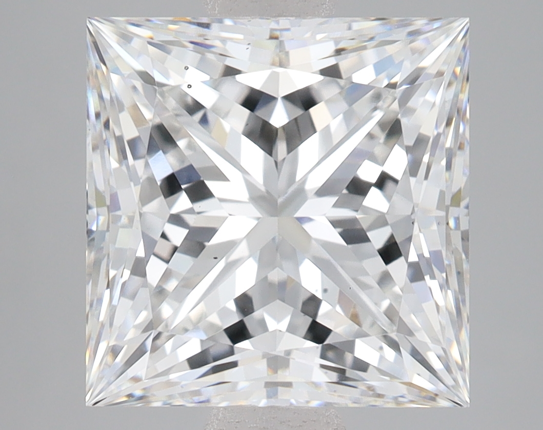Lab Grown 6.07 Carat, E Colour, <br/>VS2 Clarity PRINCESS Diamond