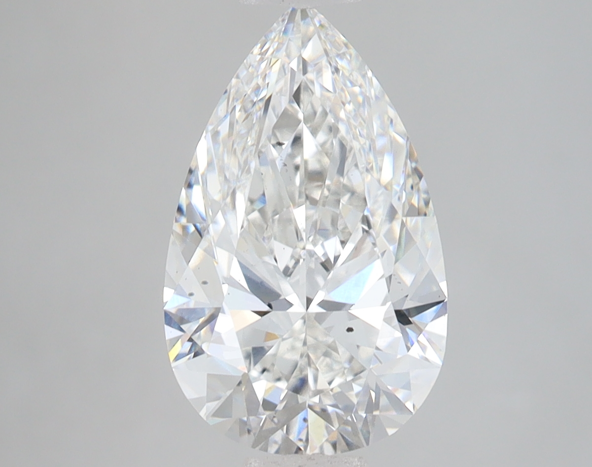 Lab Grown 3.05 Carat, E Colour, <br/>SI1 Clarity PEAR Diamond
