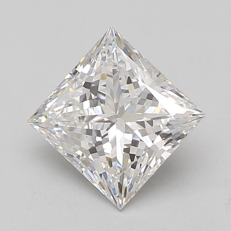 Lab Grown 3.06 Carat, E Colour, <br/>VS2 Clarity PRINCESS Diamond