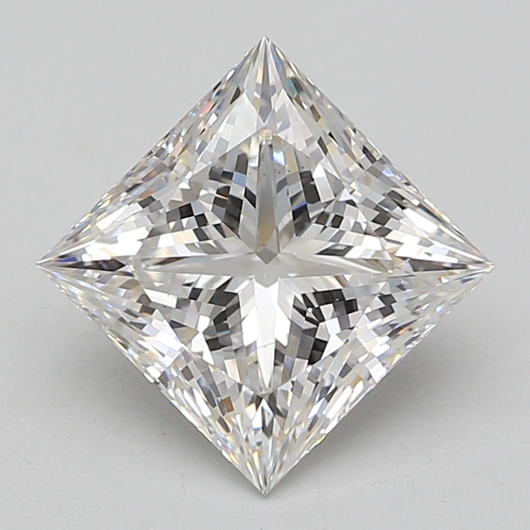Lab Grown 3.85 Carat, E Colour, <br/>VS1 Clarity PRINCESS Diamond