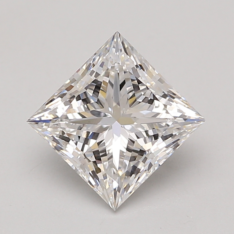 Lab Grown 3.06 Carat, E Colour, <br/>VS1 Clarity PRINCESS Diamond