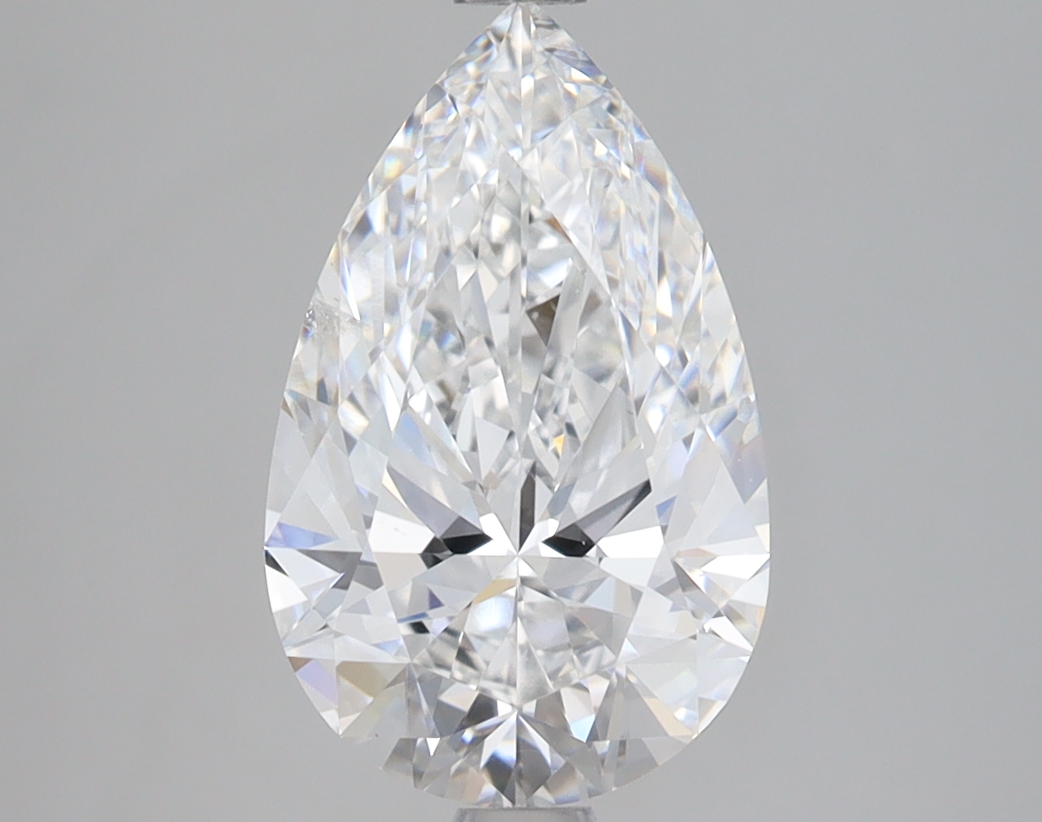 Lab Grown 2.73 Carat, E Colour, <br/>SI1 Clarity PEAR Diamond