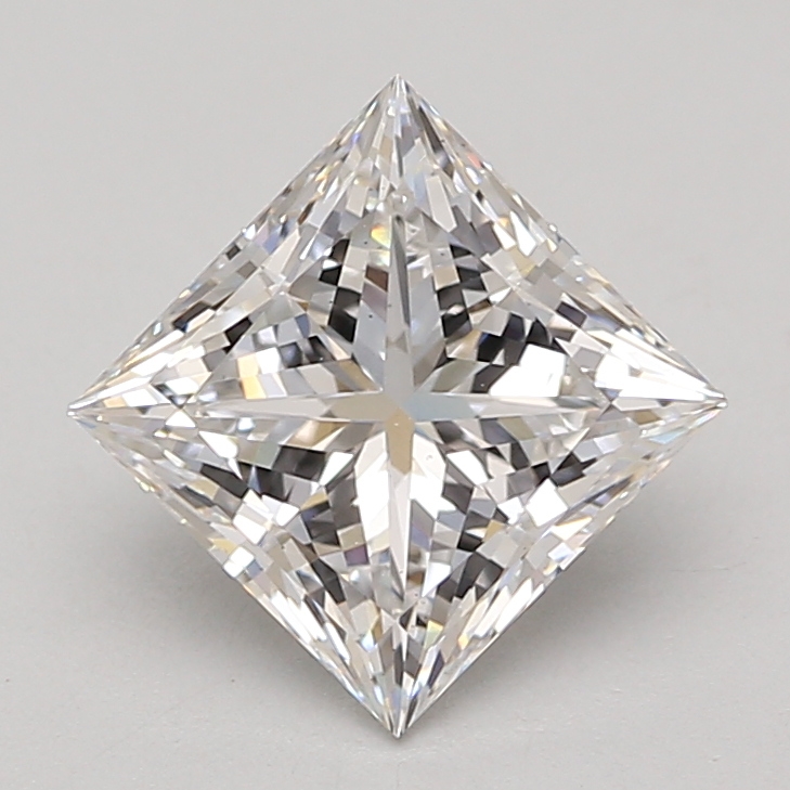 Lab Grown 3.04 Carat, E Colour, <br/>VS2 Clarity PRINCESS Diamond