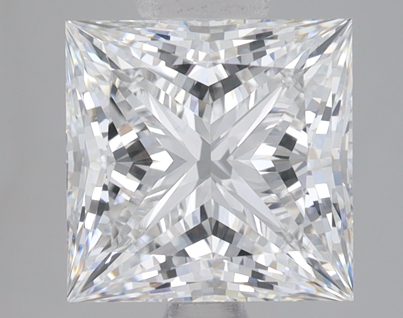 Lab Grown 3.1 Carat, E Colour, <br/>VS1 Clarity PRINCESS Diamond