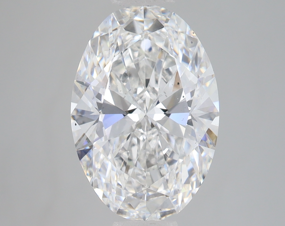 Lab Grown 3.38 Carat, E Colour, <br/>SI1 Clarity OVAL Diamond