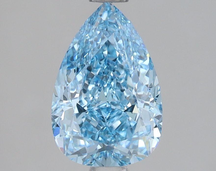 1.57-carat pear diamond with null color, null cut, and null clarity.