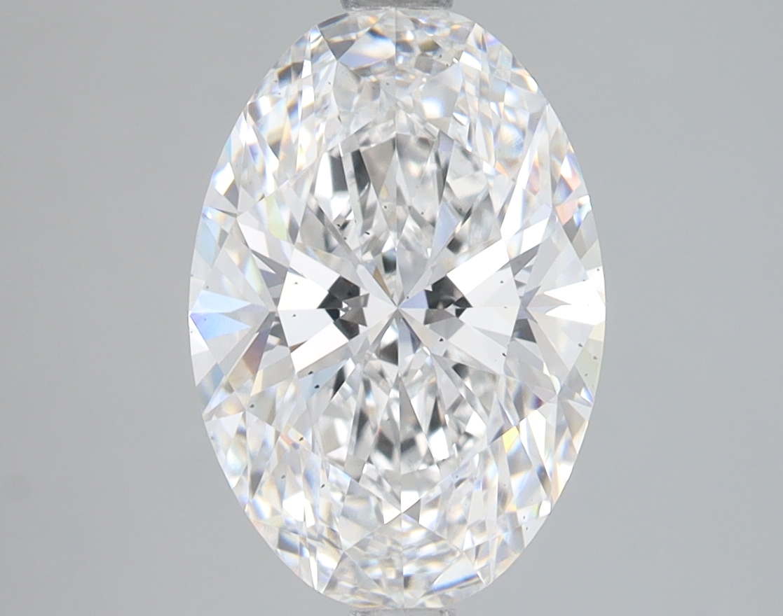 Lab Grown 3.06 Carat, E Colour, <br/>SI1 Clarity OVAL Diamond