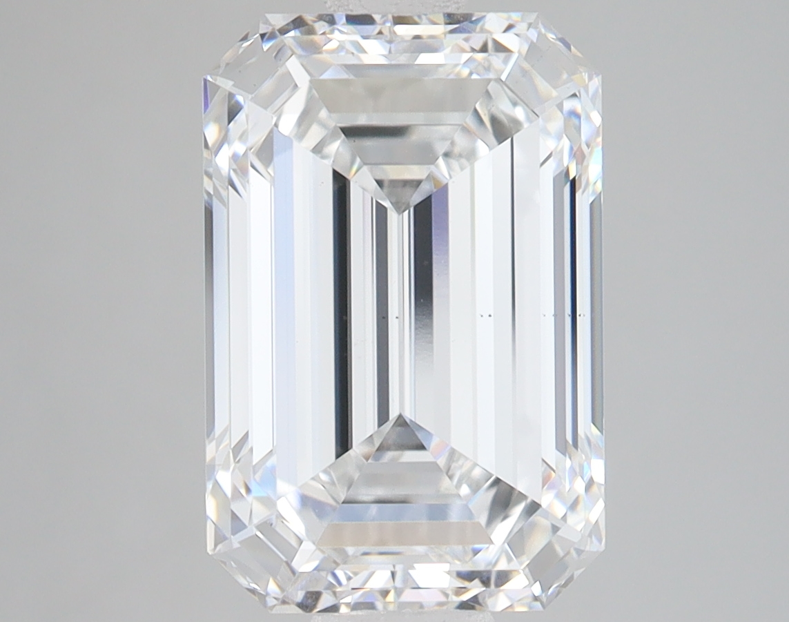Lab Grown 5.07 Carat, D Colour, <br/>VS2 Clarity EMERALD Diamond