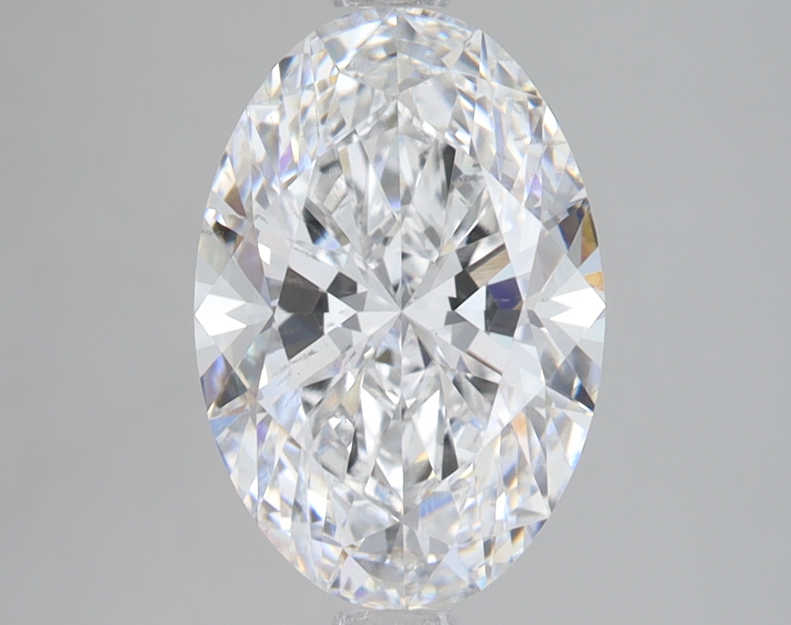 Lab Grown 3.08 Carat, E Colour, <br/>SI1 Clarity OVAL Diamond