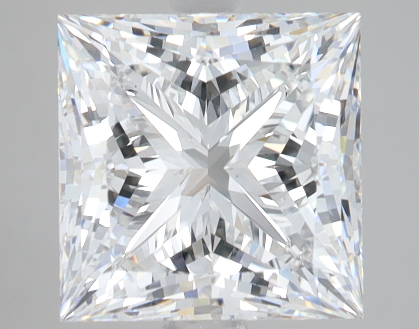 Lab Grown 3.71 Carat, E Colour, <br/>VS1 Clarity PRINCESS Diamond