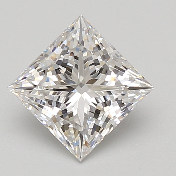 Lab Grown 2.1 Carat, E Colour, <br/>VS1 Clarity PRINCESS Diamond