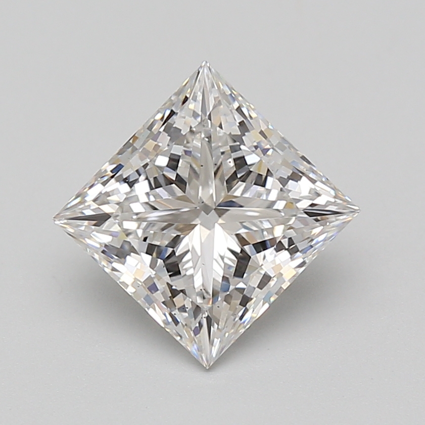 Lab Grown 2.58 Carat, E Colour, <br/>VS2 Clarity PRINCESS Diamond