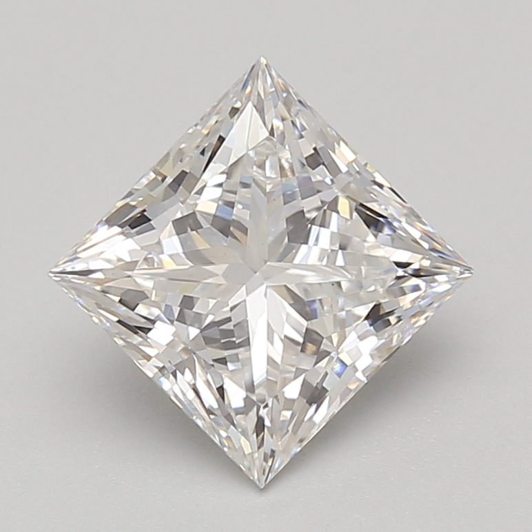 Lab Grown 2.74 Carat, E Colour, <br/>VS1 Clarity PRINCESS Diamond