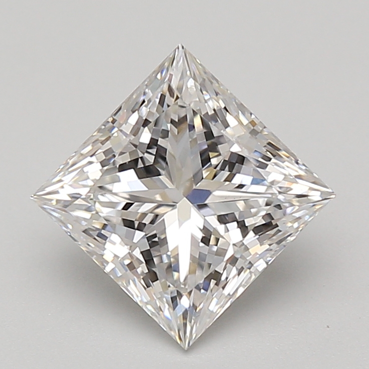 Lab Grown 2.57 Carat, E Colour, <br/>VS1 Clarity PRINCESS Diamond