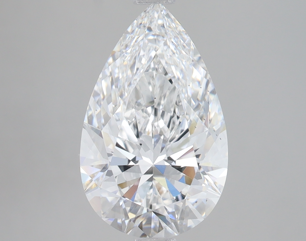 Lab Grown 3.07 Carat, E Colour, <br/>SI1 Clarity PEAR Diamond