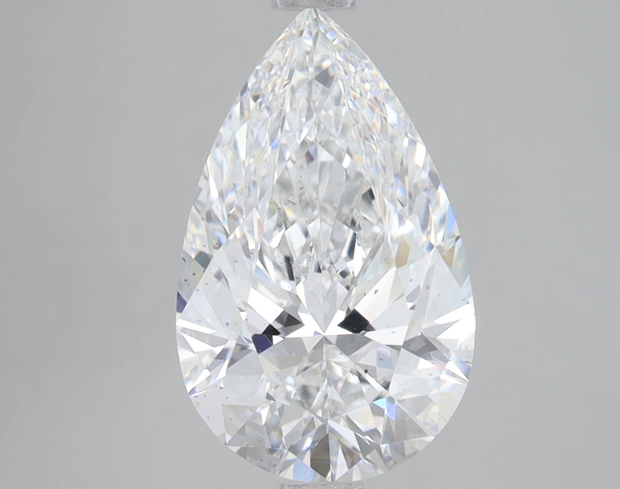 Lab Grown 3.04 Carat, E Colour, <br/>SI1 Clarity PEAR Diamond