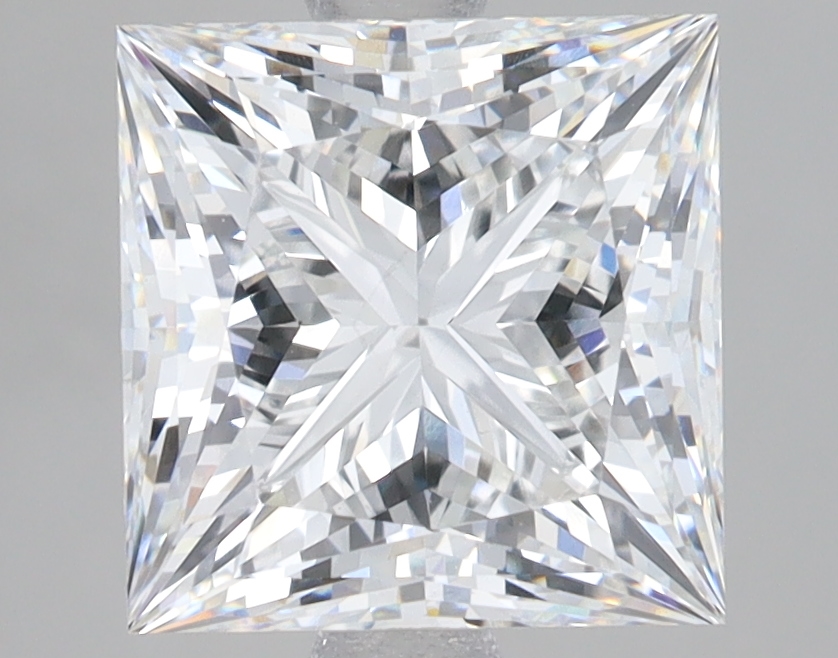 Lab Grown 3.65 Carat, E Colour, <br/>VS1 Clarity PRINCESS Diamond