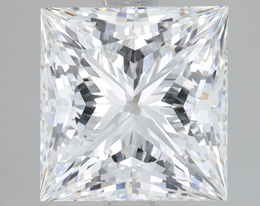 Lab Grown 3.71 Carat, E Colour, <br/>VS1 Clarity PRINCESS Diamond