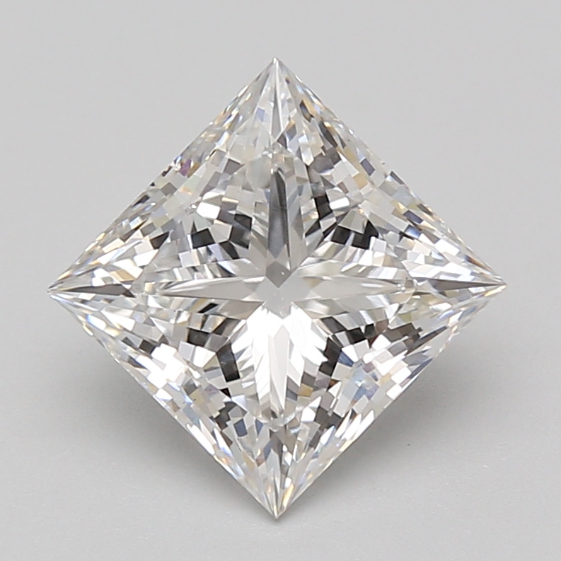 Lab Grown 3.1 Carat, E Colour, <br/>VS1 Clarity PRINCESS Diamond