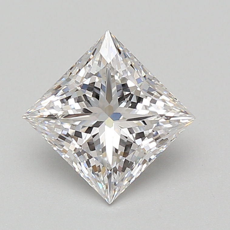 Lab Grown 2.1 Carat, D Colour, <br/>VS1 Clarity PRINCESS Diamond