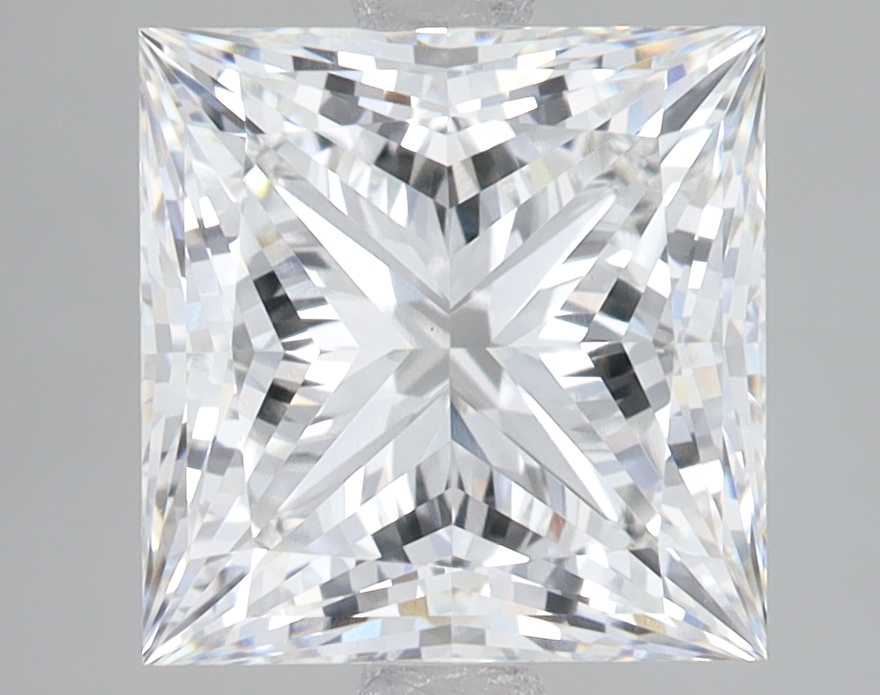 Lab Grown 4.1 Carat, E Colour, <br/>VS1 Clarity PRINCESS Diamond