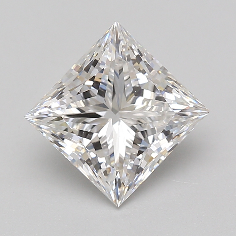 Lab Grown 3.08 Carat, E Colour, <br/>VS1 Clarity PRINCESS Diamond