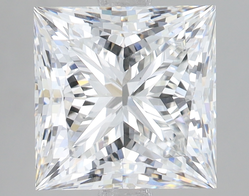 Lab Grown 3.85 Carat, E Colour, <br/>VS1 Clarity PRINCESS Diamond