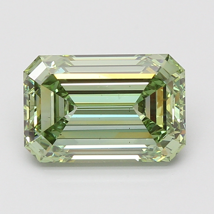 4.09-carat emerald diamond with null color, null cut, and null clarity.